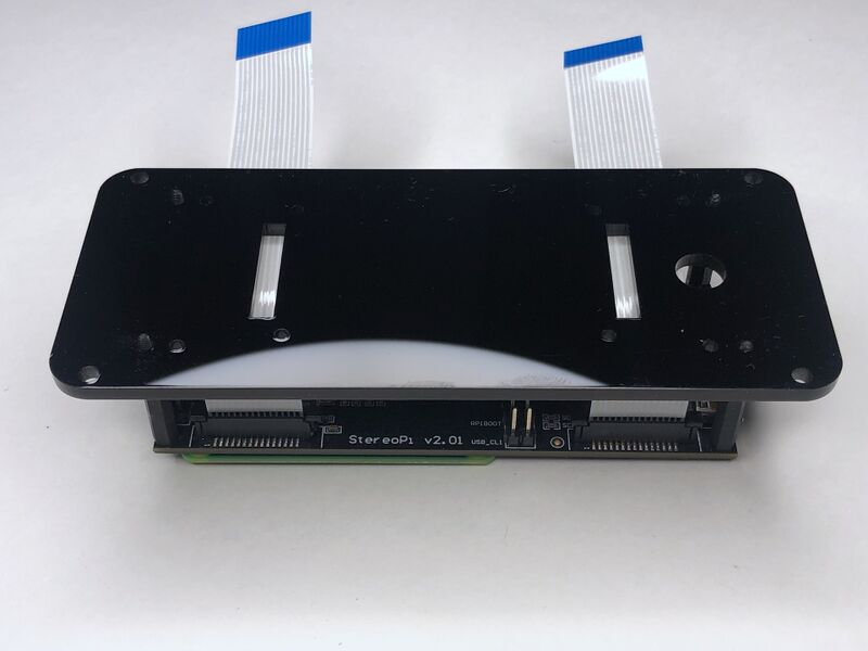 Attach the backplate to the StereoPi's spacers