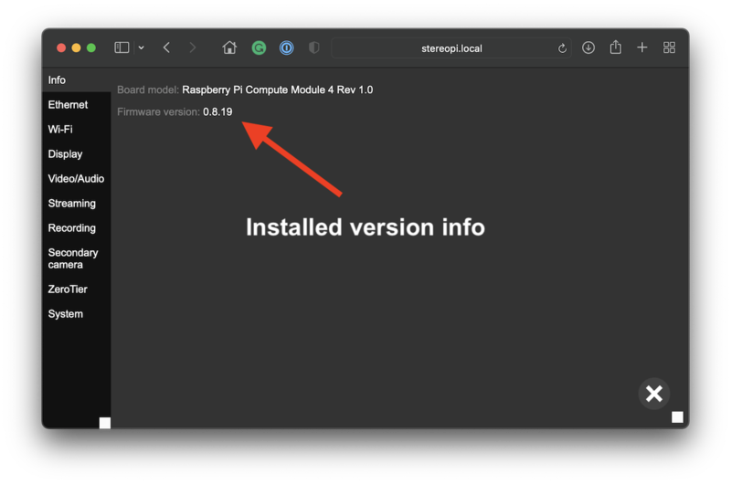 Installed SLP2 version info