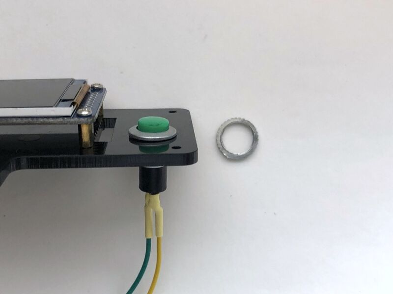 Install the button into the hole