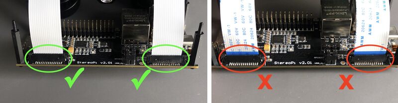 Camera ribbon installation