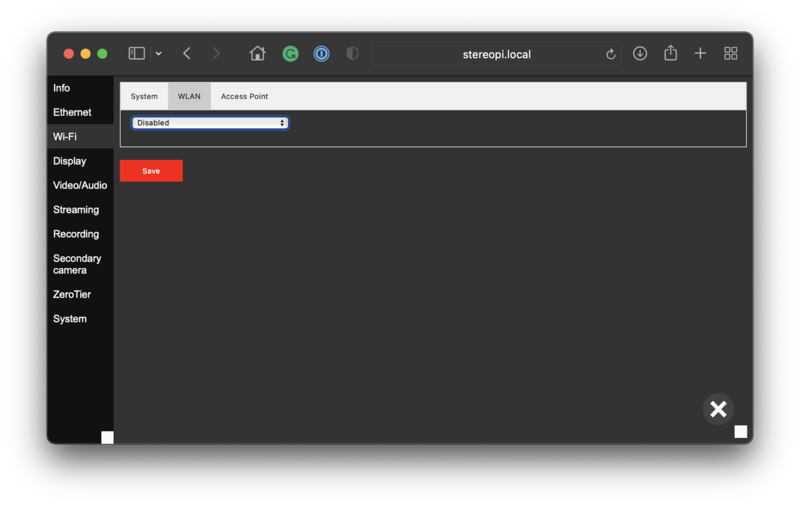 Device settings, WiFi, WLAN tab